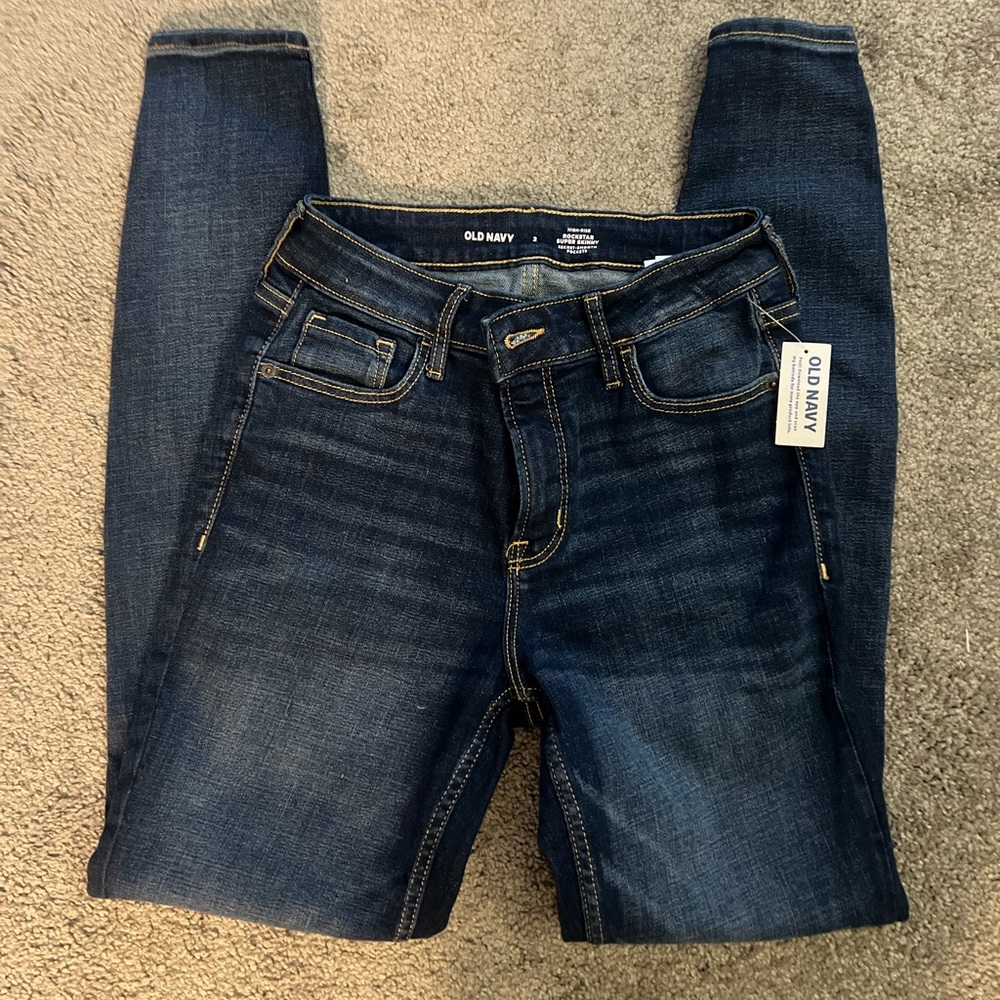 High Wasted Rockstar Super Skinny Jeans